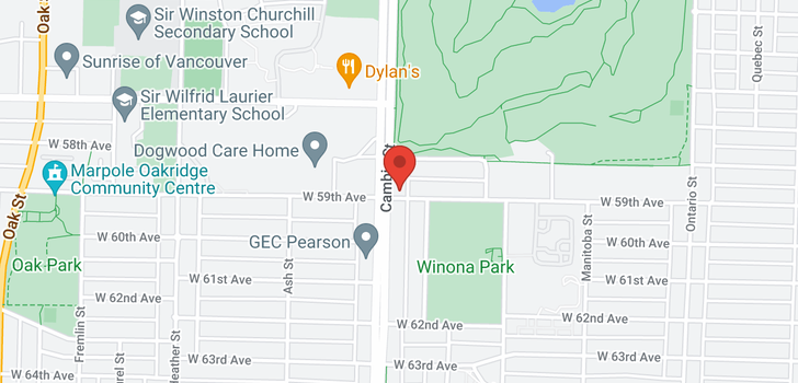 map of 493 W 59TH AVENUE